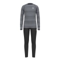 Odlo Long Sleeve Shirt + Trousers Active Warm Eco (warm, soft, brushed inside) Underwear grey/black Kids